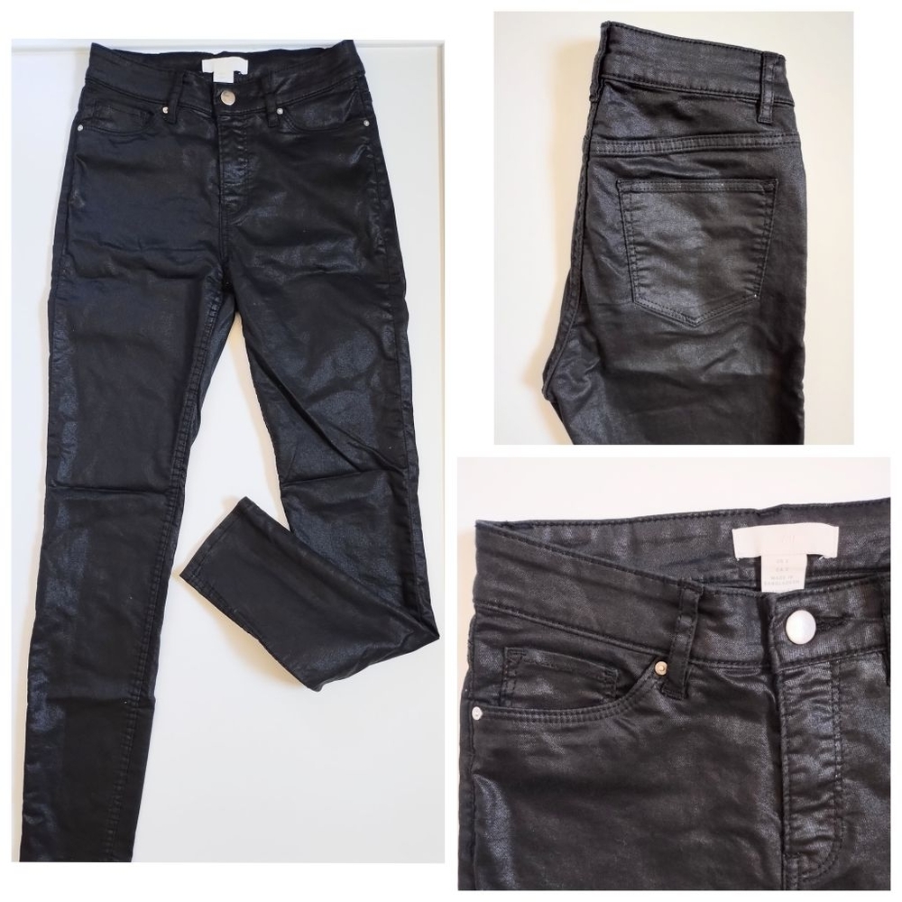 Slim jean leather-like